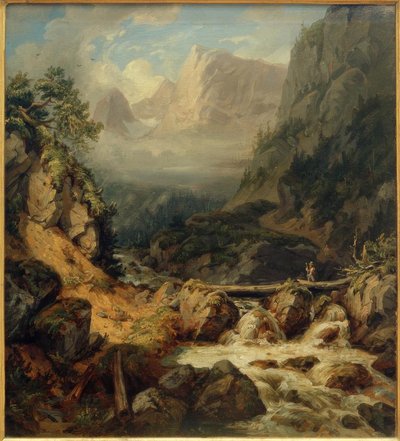 C. Morgenstern, The Forest Stream at Hallstatt by Carl Morgenstern